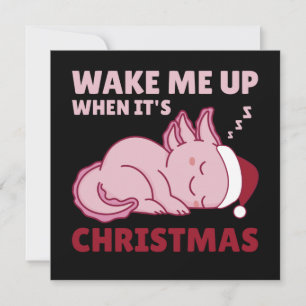 Invitación Axolotl Wake Me Up When It's Christmas Invitation