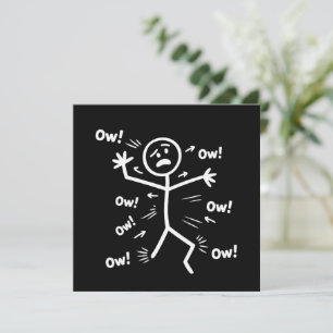 Invitación Ay Ay Ay Personaje de Palo de Comedia Dolor Crónic