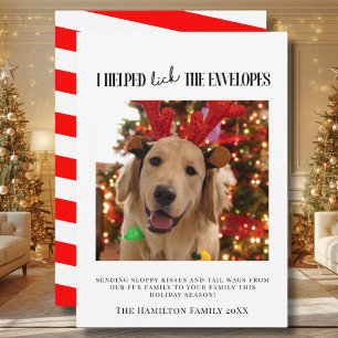 Invitación Ayudé a lamer las fotos de perro de Navidad de sob