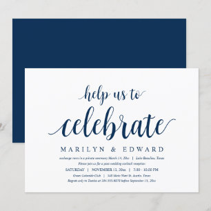 Invitación Ayúdenos a celebrar elopamiento de boda postmodern