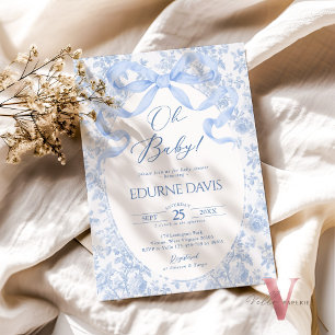 Invitación Azu Toile de Juoy Lazo Chinoiserie Baby Shower