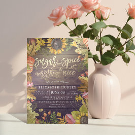 Invitación Azúcar & Spice & Everything Nice Autumt Baby Showe