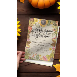 Invitación Azúcar & Spice & Everything Nice Autumt Baby Showe