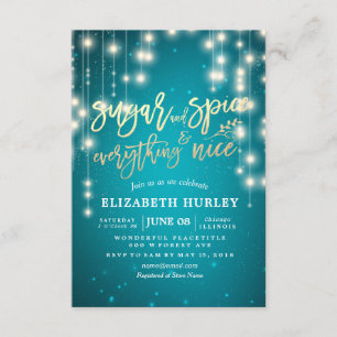 Invitación Azúcar y especias Baby Shower modernos y todo lo b