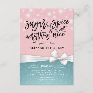 Invitación Azúcar y especias Baby Shower modernos y todo lo b
