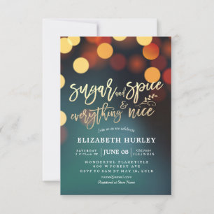 Invitación Azúcar y especias de Baby Shower y todo lo que las