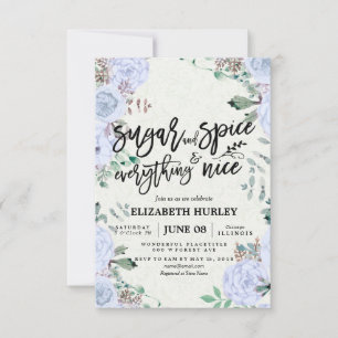 Invitación Azúcar y especias florales y todo lo bueno Baby Sh