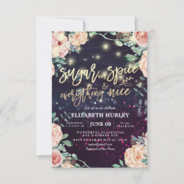Invitación Azúcar y especias florales y todo lo bueno Baby Sh