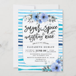 Invitación Azúcar y especias y toda la flor Baby Shower agrad