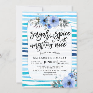 Invitación Azúcar y especias y toda la flor Baby Shower agrad