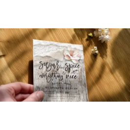 Invitación Azúcar y especias y todo lo bueno Baby Shower rúst