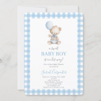 Azuche cuadriculado y tema de osito para Baby Show
