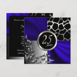 Invitación Azul 25 Aniversario | Todas las Ocasiones