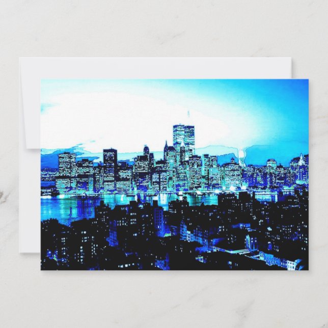 Invitación azul a la ciudad de Nueva York (Anverso)