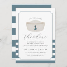 Azul acuarela Gorra Azul marino Primer cumpleaños