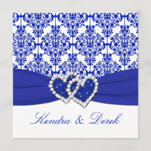 Invitación azul, blanca de la ducha de los pares