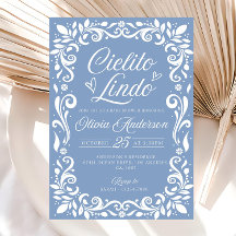 Invitación Azul Cielito Lindo Cielito Editable