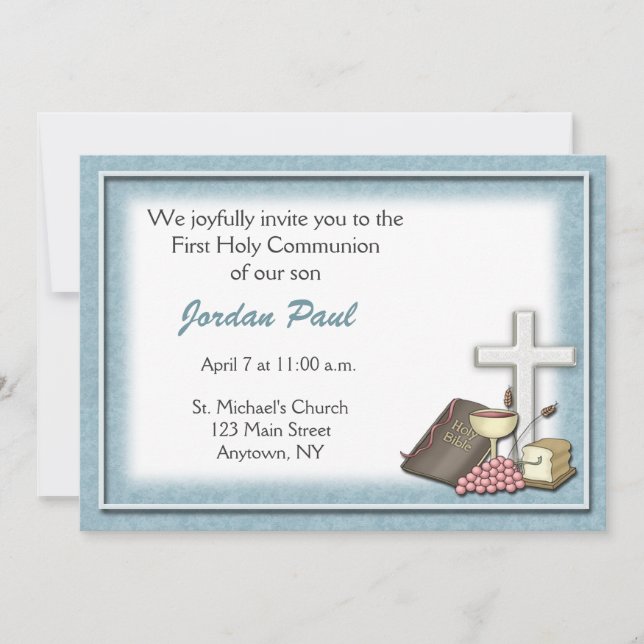 Invitación azul común (Anverso)