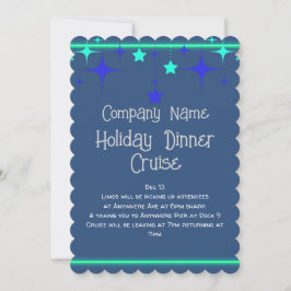 Invitación Azul con resaltados Verde azulados