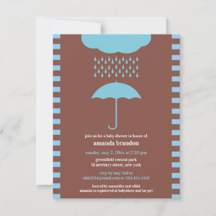 Invitación azul de Baby Boy Shower