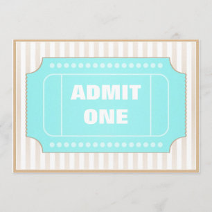 Invitación Azul de Brown del fiesta de la película