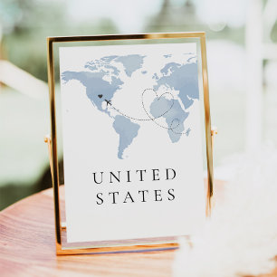 Invitación Azul de CARMEN donde en el número de la tabla mund