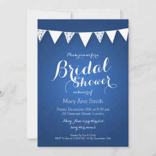 Invitación Azul de golpe ligero del amor nupcial elegante de