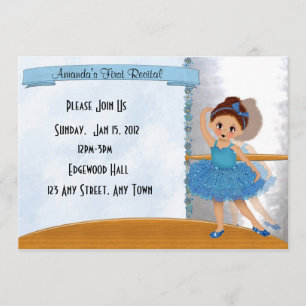 Invitación azul de la bailarina