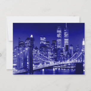 Invitación azul de la ciudad de Nueva York