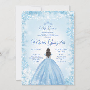 Invitación azul de navidades y invierno de mis qui