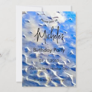 Invitación Azul de océano y cielo