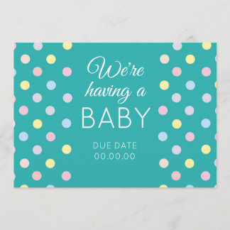 Invitación azul del bebé colorido