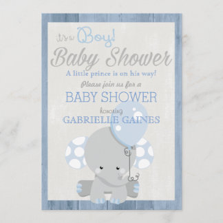 Invitación azul del país de Baby Shower del