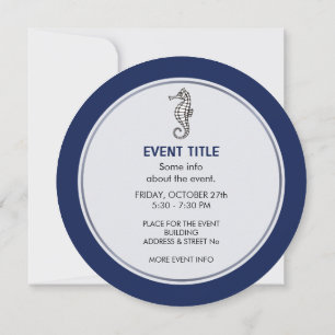 Invitación Azul del Seahorse