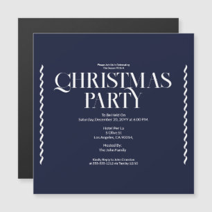 Invitación azul elegante vintage para fiesta de Na