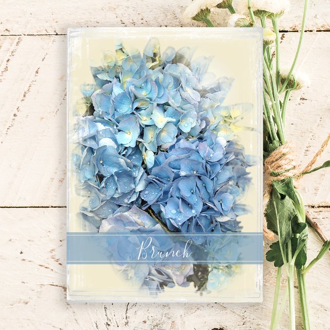 Invitación Azul Hidrangea Flor Post Boda Brunch (Subido por el creador)