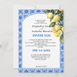 Invitación 🍋💙Azul & Limone Romance
