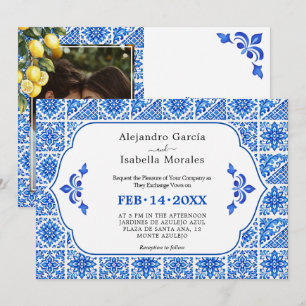 Invitación 🍋💙 Azul & Limone Romance edición de foto