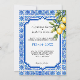 Invitación 🍋💙Azul & Limone Romance – Edición de Fotos 