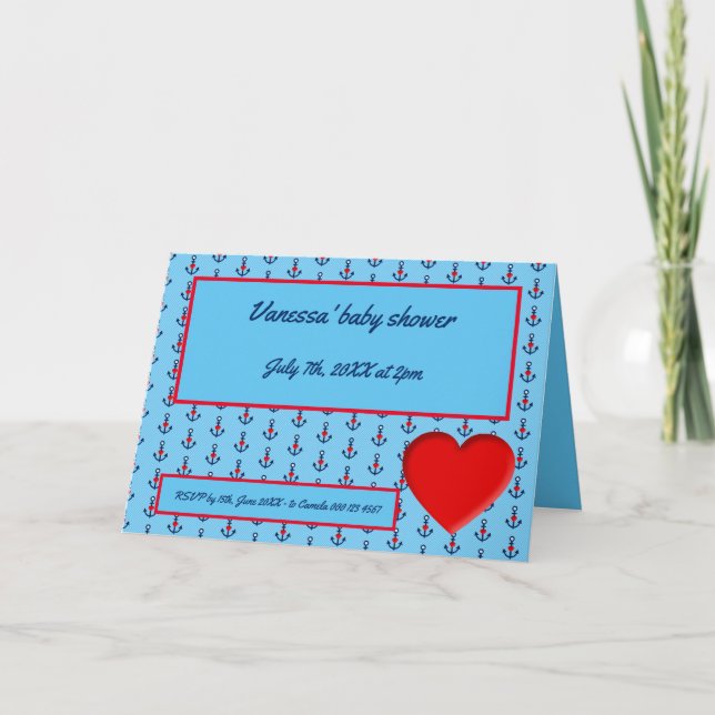 Invitación azul marino (Anverso)