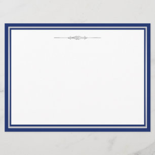 Invitación Azul Marino y Plateado