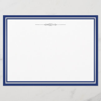 Invitación Azul Marino y Plateado