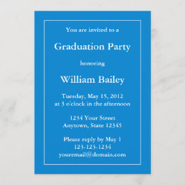Invitación Azul Medio Personalizada