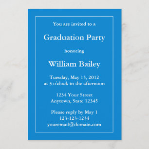 Invitación Azul Medio Personalizada