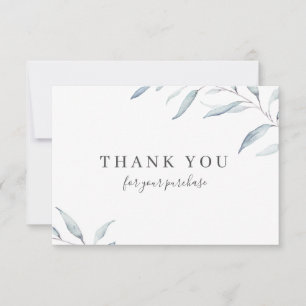Invitación Azul mínimo verde logotipo de negocios gracias