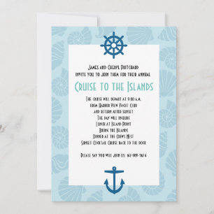 Invitación azul náutica