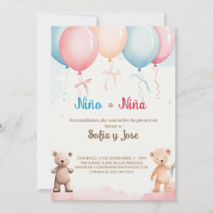 Invitación azul o rosa a revelar género en España