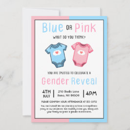 Invitación Azul o rosa ¿Qué crees que revela el género?