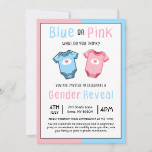 Invitación Azul o rosa ¿Qué crees que revela el género?