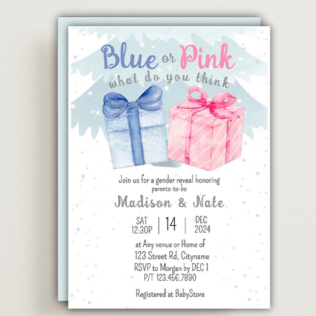 Invitación Azul o rosa ¿Qué crees que revela el género? (Subido por el creador)